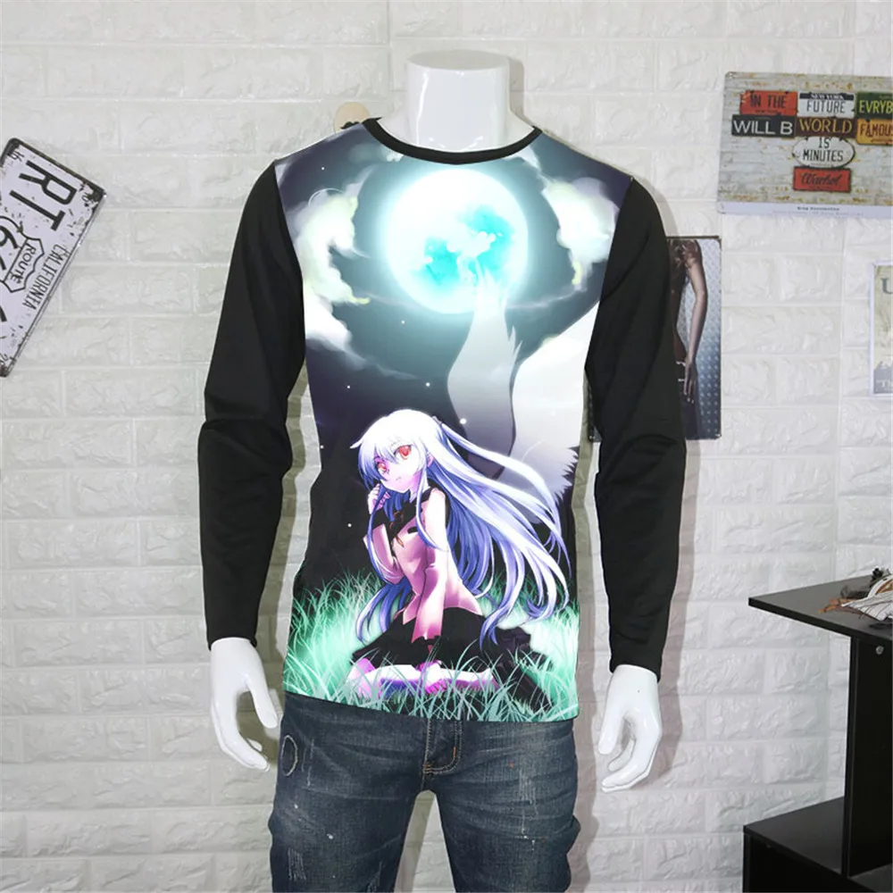 Косплей японское аниме Angel Beats anime T Shirt Yuzuru Otonashi хлопковая Футболка канадэ Тачибана на Рождество