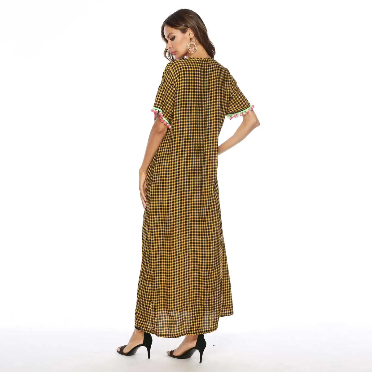 2021 Summer Plaid Bohemian Maxi Dress Tassel Patchwork Short Sleeve Muslim Abaya Islamic Dubai Arab Morocco Robe Women VKDR1550
2021 Summer Plaid Bohemian Maxi Dress Tassel Patchwork Short Sleeve Muslim Abaya Islamic Dubai Arab Morocco Robe Women VKDR1550