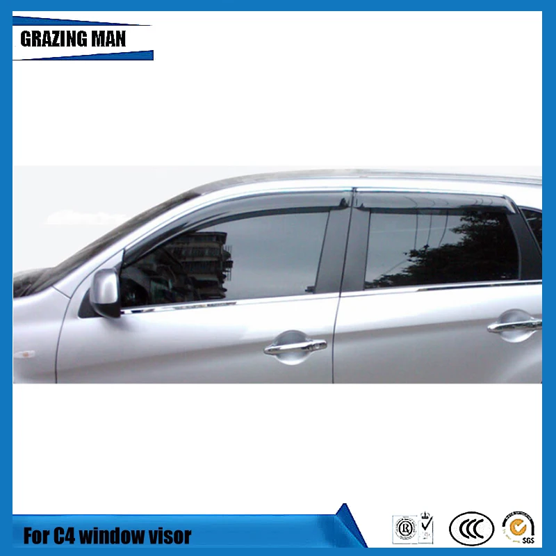 Sun visor Car accessories PP window Visor Vent Shades Sun Rain Deflector Guard 4PCS/SET for C4
Sun visor Car accessories PP window Visor Vent Shades Sun Rain Deflector Guard 4PCS/SET for C4