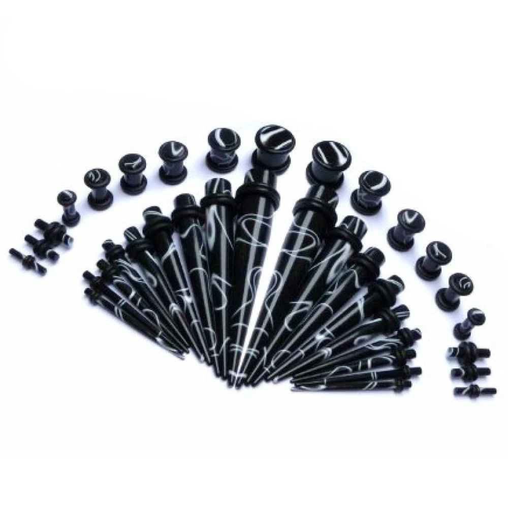 36pieces High Quality Acrylic Marble Swirl Ear Stretcher Gauge Kit Earring Taper & Tunnel Plug Expander Piercing Jewelry 14g-00g
36pieces High Quality Acrylic Marble Swirl Ear Stretcher Gauge Kit Earring Taper & Tunnel Plug Expander Piercing Jewelry 14g-00g
