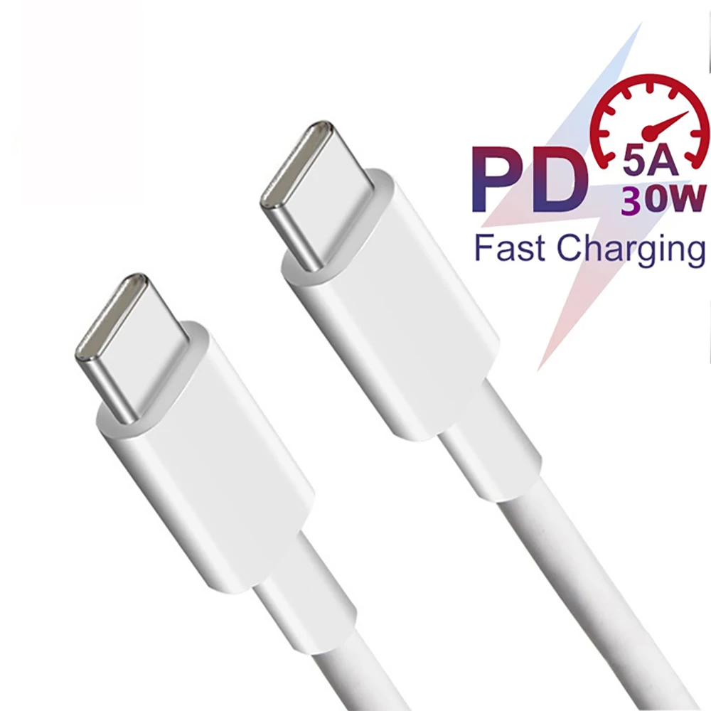 Кабель USB Type C для xiaomi huawei pnone поддержка ноутбука PD 30 Вт QC3.0 5A кабель быстрой зарядки