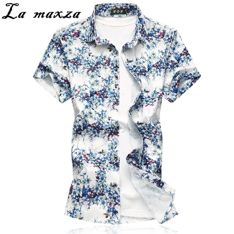 Floral Print Casual Short Sleeves Man Short Plus Size Turn-down Collar Mans Hawaiian Shirt
Floral Print Casual Short Sleeves Man Short Plus Size Turn-down Collar Mans Hawaiian Shirt