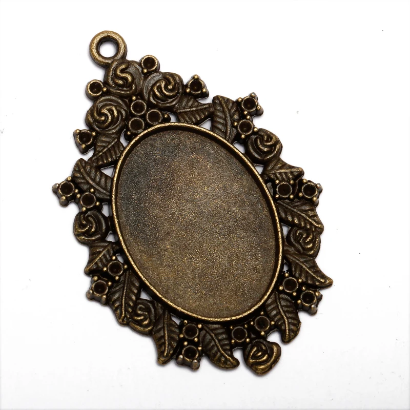 10pcs/lot Flower Lace Pendant Settings Cabochons Bases Bezel Trays Fit 18x25mm Oval Cabochon Cameo DIY Necklace Making
10pcs/lot Flower Lace Pendant Settings Cabochons Bases Bezel Trays Fit 18x25mm Oval Cabochon Cameo DIY Necklace Making