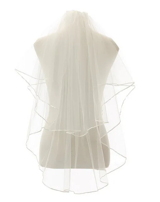 Alexzendra New Two Tiered Wedding Veil with Comb Elbow Length Ribbon Edge Bridal Veil Lace Veil Wedding Accessories
Alexzendra New Two Tiered Wedding Veil with Comb Elbow Length Ribbon Edge Bridal Veil Lace Veil Wedding Accessories