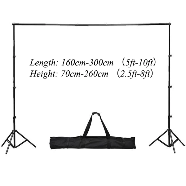 Allenjoy 3*2.6m/10*8ft Professional Backdrops stand Background Support System with 2 light stands + 1 cross bar + big bag
Allenjoy 3*2.6m/10*8ft Professional Backdrops stand Background Support System with 2 light stands + 1 cross bar + big bag