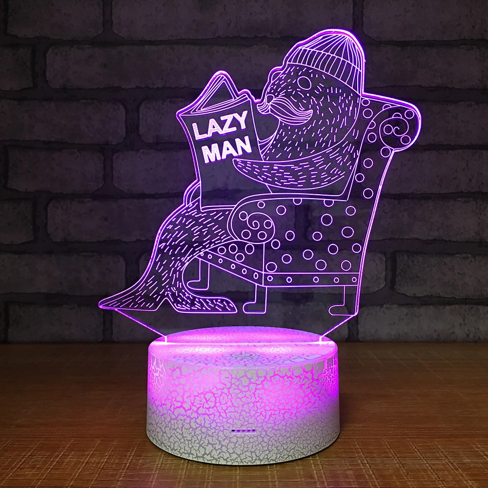 Lazy Man 3D LED RGB Night Light 7 Color Change Desk Light Action Figures 348 Boys Girls Christmas Toys
Lazy Man 3D LED RGB Night Light 7 Color Change Desk Light Action Figures 348 Boys Girls Christmas Toys
