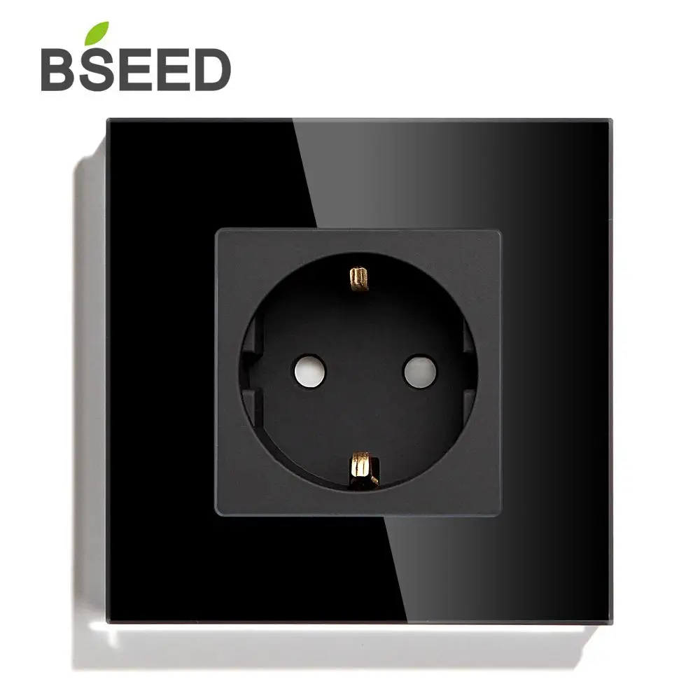 BSEED White Black Golden Single Crystal Glass Panel Electrical Outlet EU Standard USB Waterproof Wall Socket
BSEED White Black Golden Single Crystal Glass Panel Electrical Outlet EU Standard USB Waterproof Wall Socket