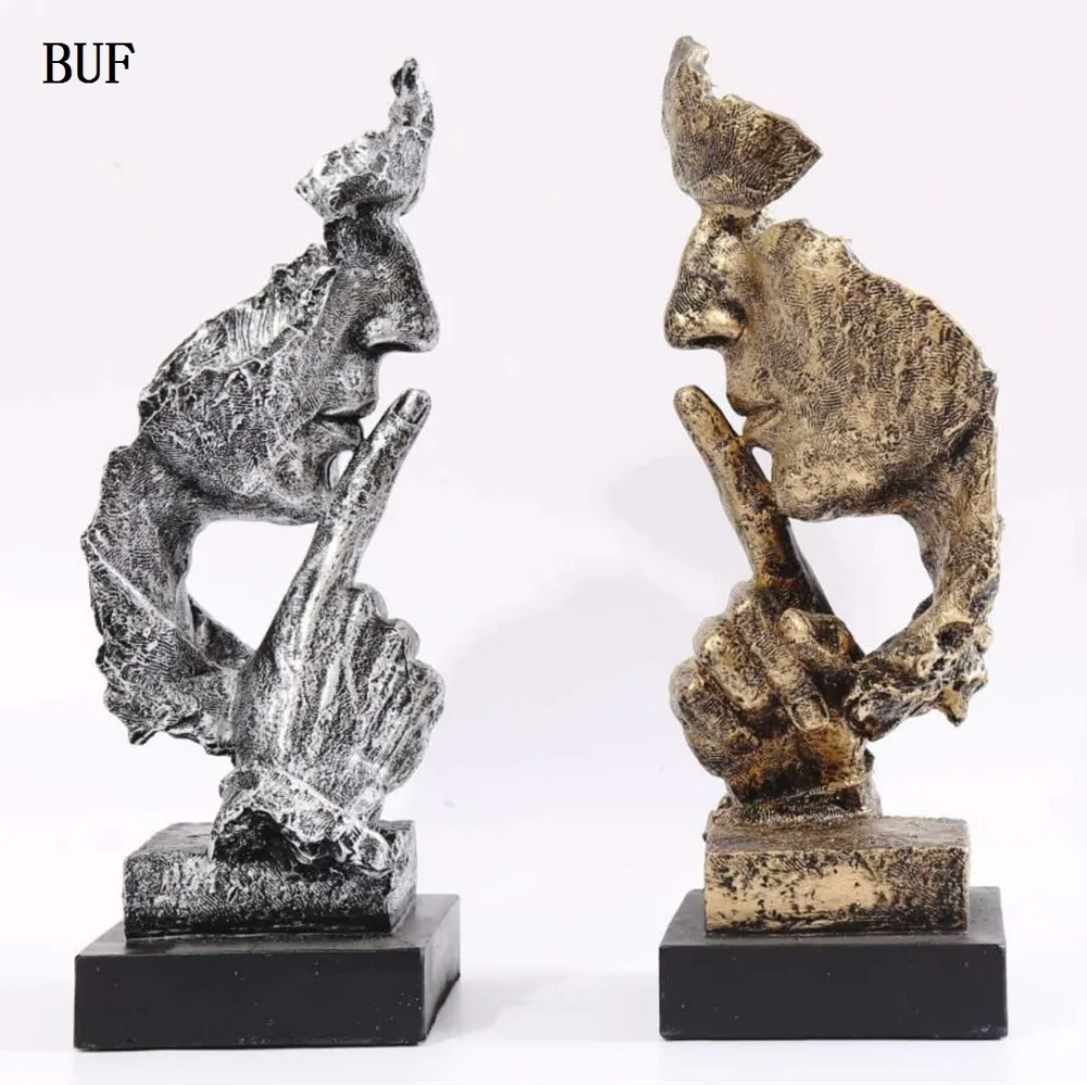 BUF Home Decor Silence is Gold Statue Abstract Quiet Male Sculpture Resin Decoration Crafts Art Collection Gift Ornaments
BUF Home Decor Silence is Gold Statue Abstract Quiet Male Sculpture Resin Decoration Crafts Art Collection Gift Ornaments