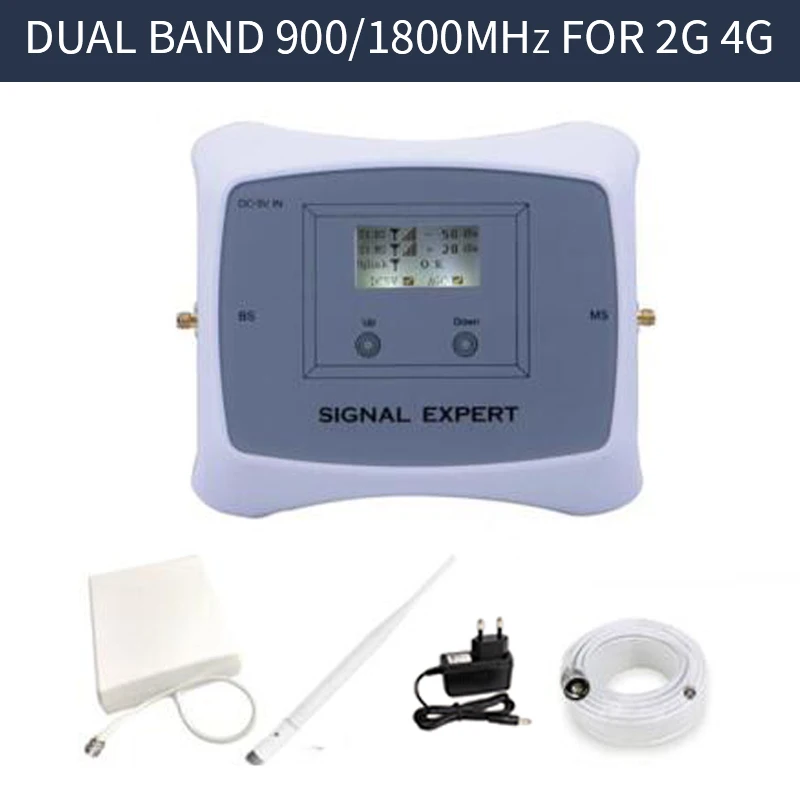 Full Intelligent with LCD 2g 4g mobile signal repeater DUAL BAND 900/1800mhz cellular signal booster 2G 4G signal amplifier kit
Full Intelligent with LCD 2g 4g mobile signal repeater DUAL BAND 900/1800mhz cellular signal booster 2G 4G signal amplifier kit