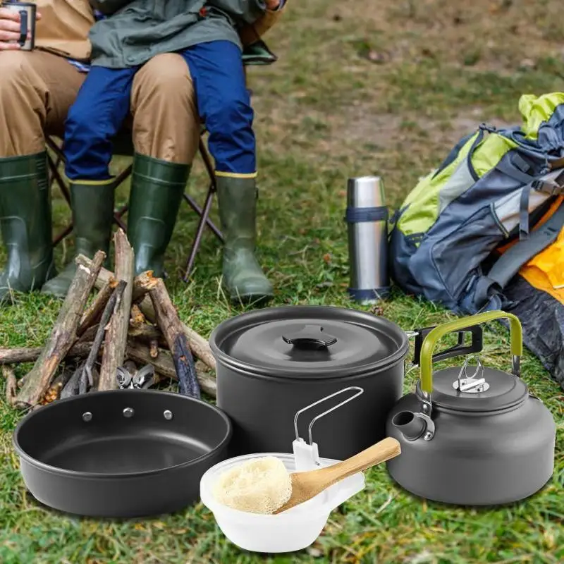 Foldable Camping Picnic Cookware Mini Pan Kettle Pot Set Outdoor Camping Travel Cutlery Utensils Pot Pan Hiking Picnic Tools
Foldable Camping Picnic Cookware Mini Pan Kettle Pot Set Outdoor Camping Travel Cutlery Utensils Pot Pan Hiking Picnic Tools