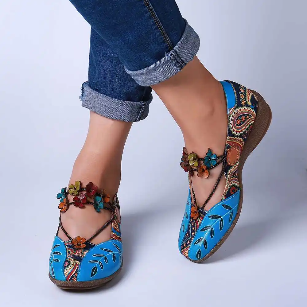 SOCOFY Folkways Flat Pattern Genuine Leather Splicing Jacquard Comfortable Elastic Band Flat Shoes Women Elegant Shoes 2020
SOCOFY Folkways Flat Pattern Genuine Leather Splicing Jacquard Comfortable Elastic Band Flat Shoes Women Elegant Shoes 2020
