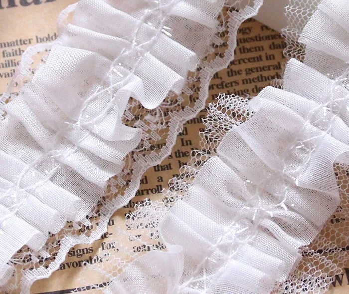 Free Shipping 10meter/lot 4.5cm / 1.77inch White Chiffon Plated/Fold Diy Lace Trimming, High Quality Handmade DIY Accessory Z774
Free Shipping 10meter/lot 4.5cm / 1.77inch White Chiffon Plated/Fold Diy Lace Trimming, High Quality Handmade DIY Accessory Z774