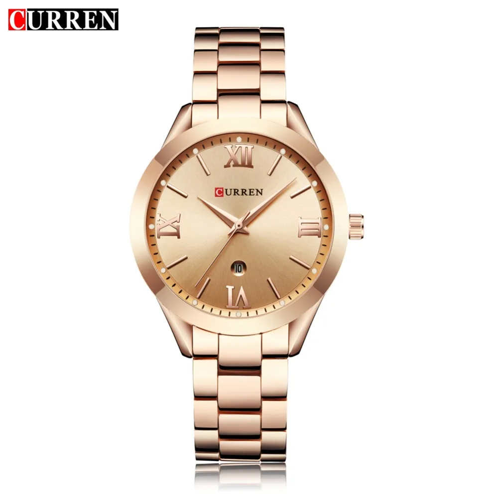 CURREN золотые часы женские 9007 сталь браслет Relogio Feminino Montre Femme|Женские часы-браслеты|