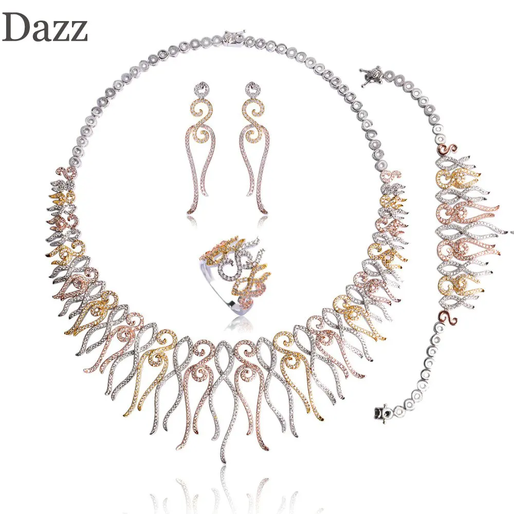 Dazz колье в форме цветка, ожерелье, браслет, серьги, кольцо, латунь, три тона цвета, наборы для женщин и девочек, Свадебный орнамент, ювелирный ...
Dazz колье в форме цветка, ожерелье, браслет, серьги, кольцо, латунь, три тона цвета, наборы для женщин и девочек, Свадебный орнамент, ювелирный ...