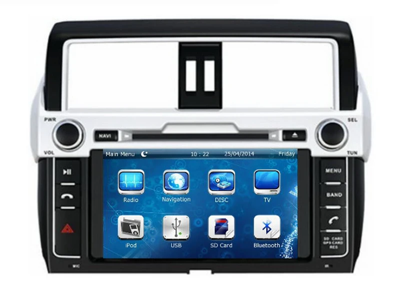 8" in-dash Car DVD player with GPS(optional),audio Radio stereo,USB/SD,AUX,BT/TV,car multimedia headunit for TOYOTA prado 2014
8" in-dash Car DVD player with GPS(optional),audio Radio stereo,USB/SD,AUX,BT/TV,car multimedia headunit for TOYOTA prado 2014