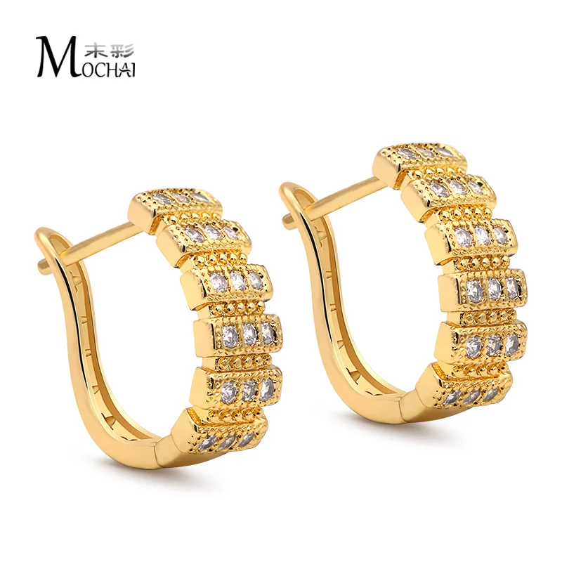 Женские серьги кольца с фианитом украшение для вечерние 2017|hoop earrings for women|hoop