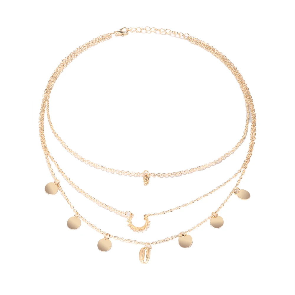Boho Multi-Layer Pendant Necklace Vintage Gold Charm Beads Chain Dangle Choker Necklace Women Party Jewelry Accessories Gift
Boho Multi-Layer Pendant Necklace Vintage Gold Charm Beads Chain Dangle Choker Necklace Women Party Jewelry Accessories Gift