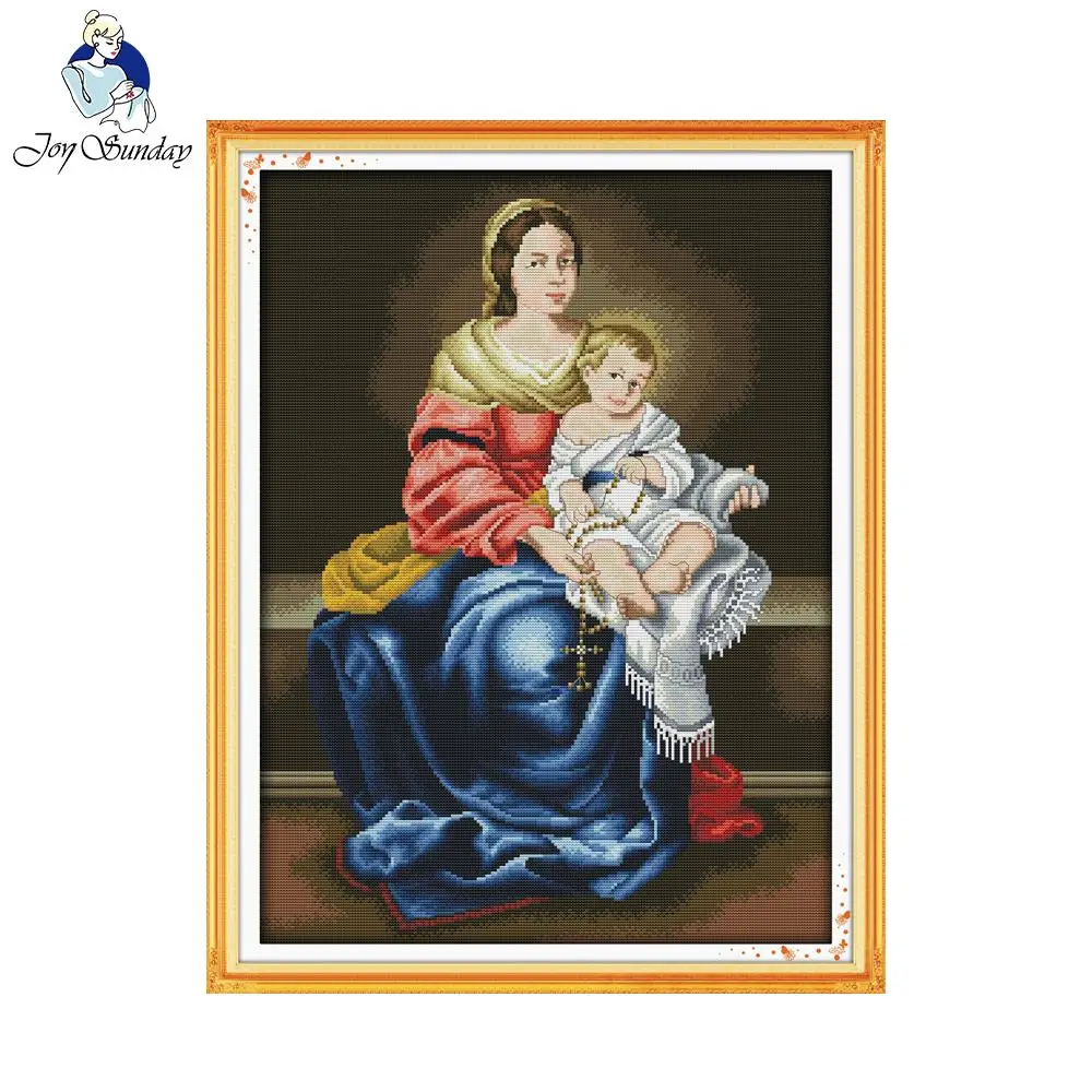 Joy sunday figure style Madonna and Child Cross Stitch Pattern Embroidery Handmade Crafts Painting cross-stitch kits Wall Decor
Joy sunday figure style Madonna and Child Cross Stitch Pattern Embroidery Handmade Crafts Painting cross-stitch kits Wall Decor