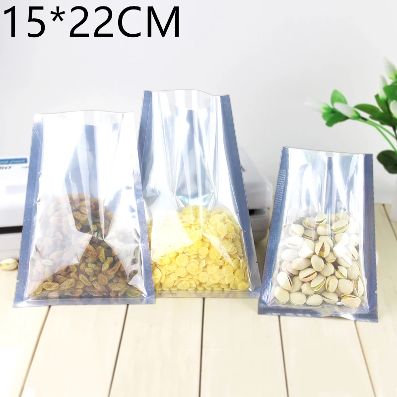 Open Top 100Pcs/ Lot 15*22cm Clear Aluminium Foil Plastic Vacuum Poly Pouches Heat Seal Pack Bags Food Storage Package Bag
Open Top 100Pcs/ Lot 15*22cm Clear Aluminium Foil Plastic Vacuum Poly Pouches Heat Seal Pack Bags Food Storage Package Bag