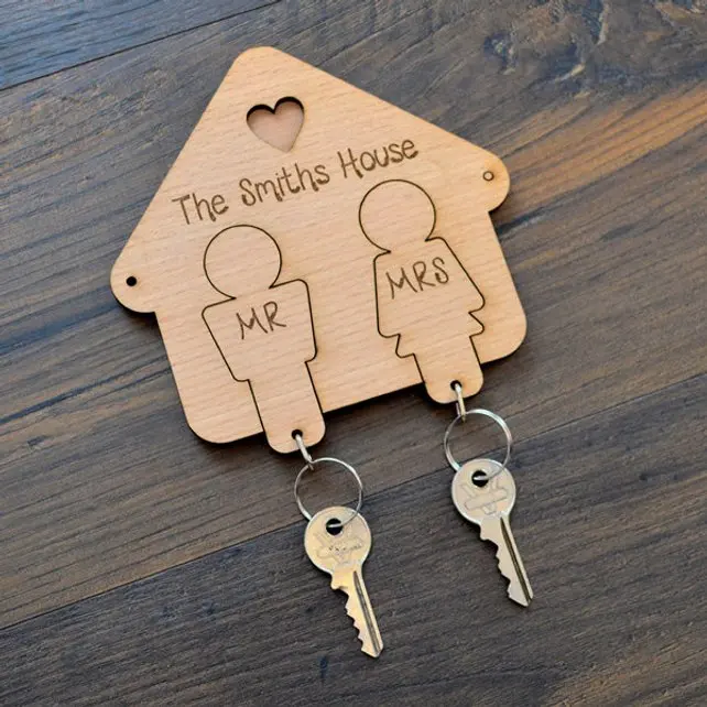 Mr and Mrs Keyring Hooks - Wedding Present Gift Couple Keyrings Him and Her Keys
Mr and Mrs Keyring Hooks - Wedding Present Gift Couple Keyrings Him and Her Keys