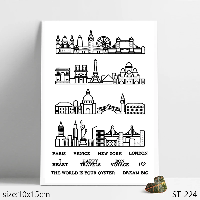 ZhuoAng Famous City Scenic Spot Clear Stamps/Seals For DIY Scrapbooking/Card Making/Album Decorative Silicon Stamp Crafts
ZhuoAng Famous City Scenic Spot Clear Stamps/Seals For DIY Scrapbooking/Card Making/Album Decorative Silicon Stamp Crafts