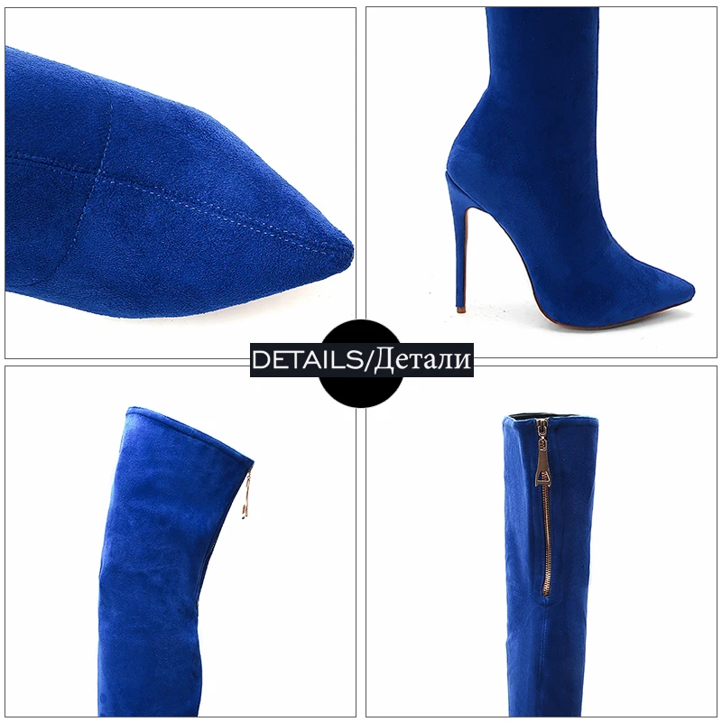 WETKISS Stretch High Heels Party Women Boots Pointed Toe Zip Footwear Over The Knee Female Boot Winter Shoes Woman 2018 New Blue
WETKISS Stretch High Heels Party Women Boots Pointed Toe Zip Footwear Over The Knee Female Boot Winter Shoes Woman 2018 New Blue