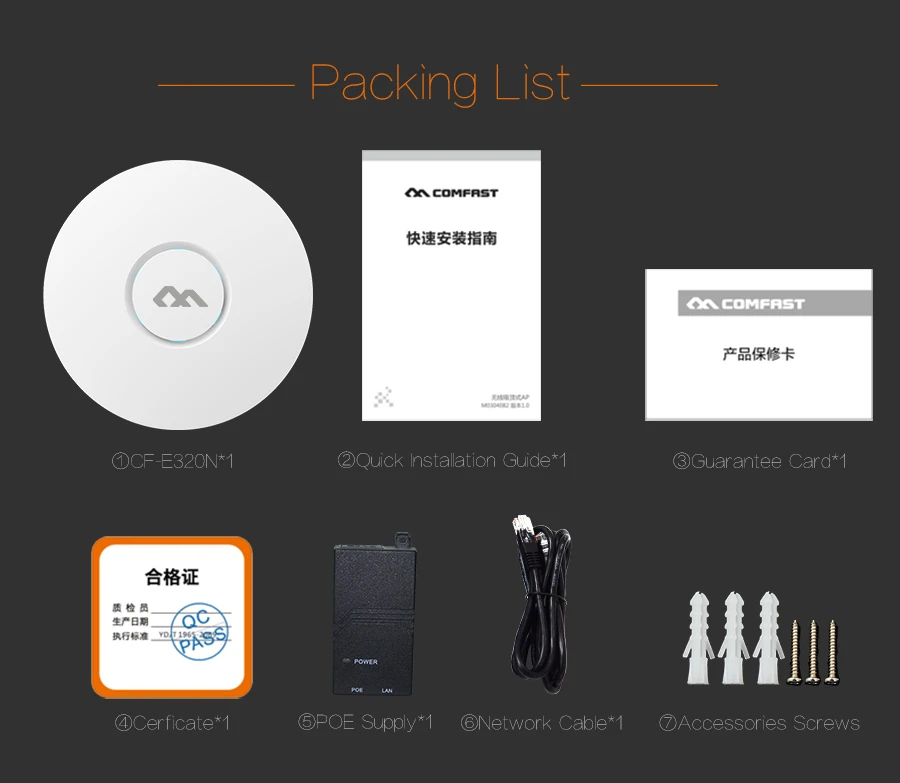 300Mbps Wireless Access Point AP 2.4G Ceiling AP Router Wifi Router Indoor Long Range Wifi Big Area WIFI Repeater CF-E320N-v2
300Mbps Wireless Access Point AP 2.4G Ceiling AP Router Wifi Router Indoor Long Range Wifi Big Area WIFI Repeater CF-E320N-v2