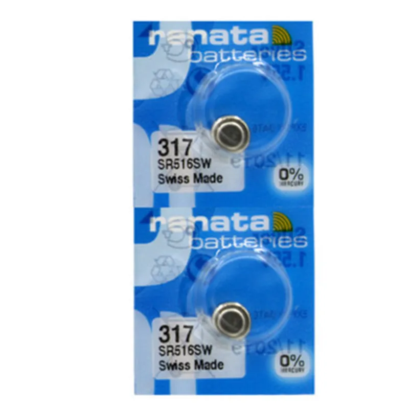 2 шт./лот новый бренд Renata долговечный 317 SR516SW SR62 D317 V317 часы с аккумулятором