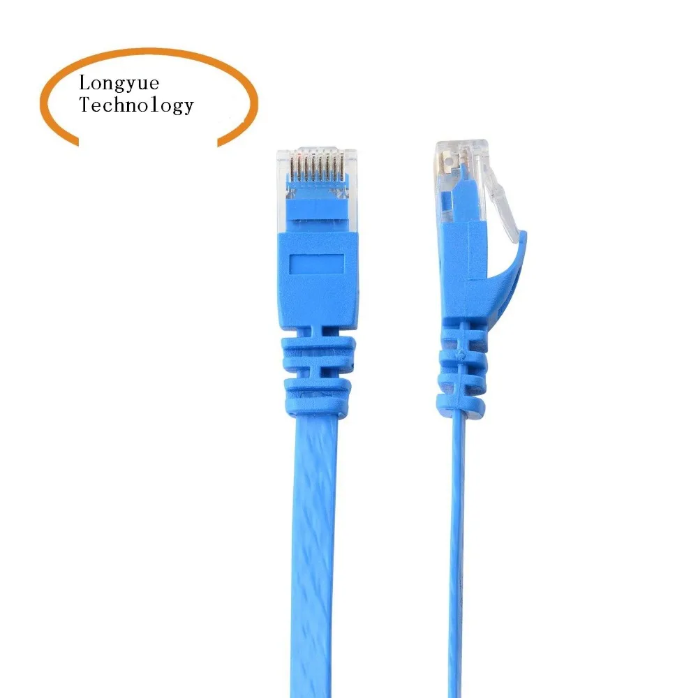 100 шт./лот 15 футов 5 м CAT6 CAT 6 плоский UTP сетевой кабель Ethernet RJ45 соединительный LAN