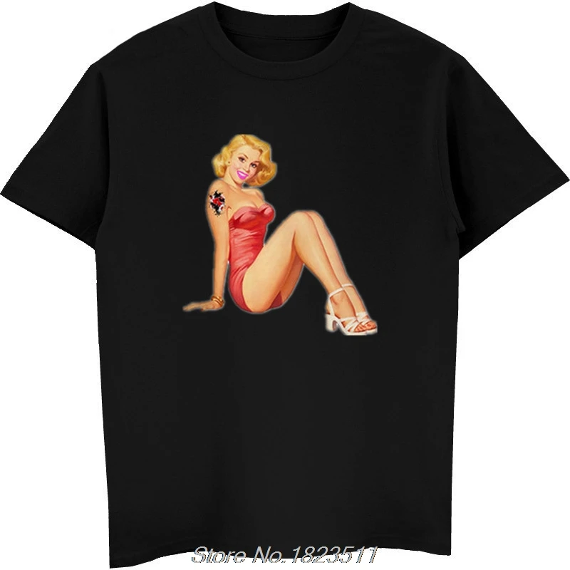 Модная летняя футболка Uomo Donna Pin Up Tatoo винтажные футболки топы мужская крутая