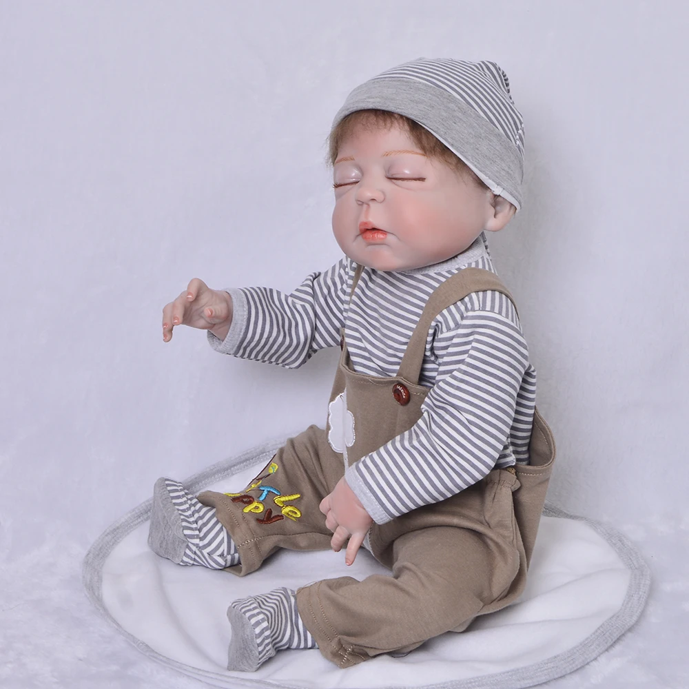 Handmade Full Silicone Vinyl Reborn Dolls Red Skin 23 Inch Boy Babies Playmates Realistic 57 cm Asleep Baby Reborn Doll Toys 
Handmade Full Silicone Vinyl Reborn Dolls Red Skin 23 Inch Boy Babies Playmates Realistic 57 cm Asleep Baby Reborn Doll Toys
