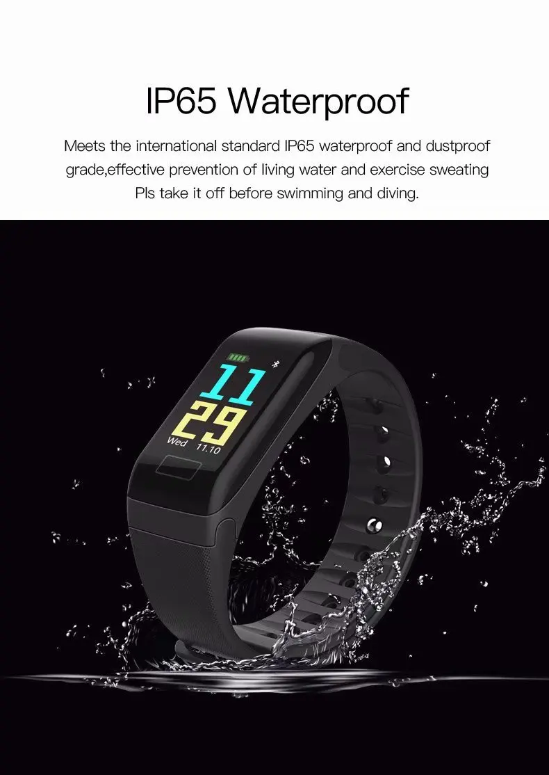 F1 Plus Fitness Tracker Smart Bracelet Blood Pressure Oxygen Heart Rate Monitor Smart Band Waterproof Step Pulse Wristband
F1 Plus Fitness Tracker Smart Bracelet Blood Pressure Oxygen Heart Rate Monitor Smart Band Waterproof Step Pulse Wristband