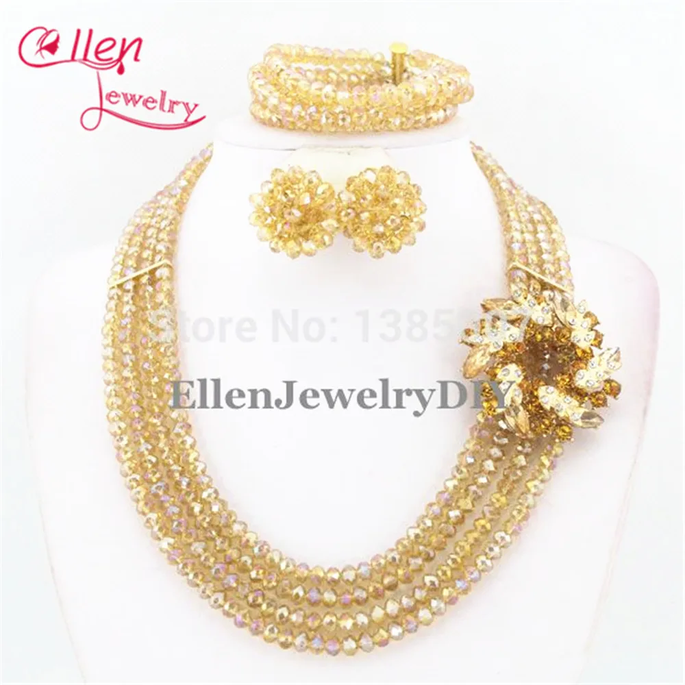 Indian African Beads Jewelry Set Crystal Beads women Necklace Set wedding bridal golden jewelry set Free Shipping W6370
Indian African Beads Jewelry Set Crystal Beads women Necklace Set wedding bridal golden jewelry set Free Shipping W6370