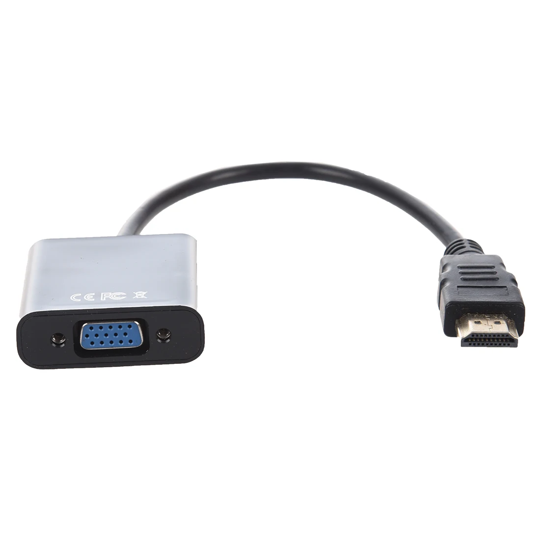 Адаптер преобразователя HDMI-VGA + аудиоразъем 3 5 мм full HD 1080P черный | Электроника