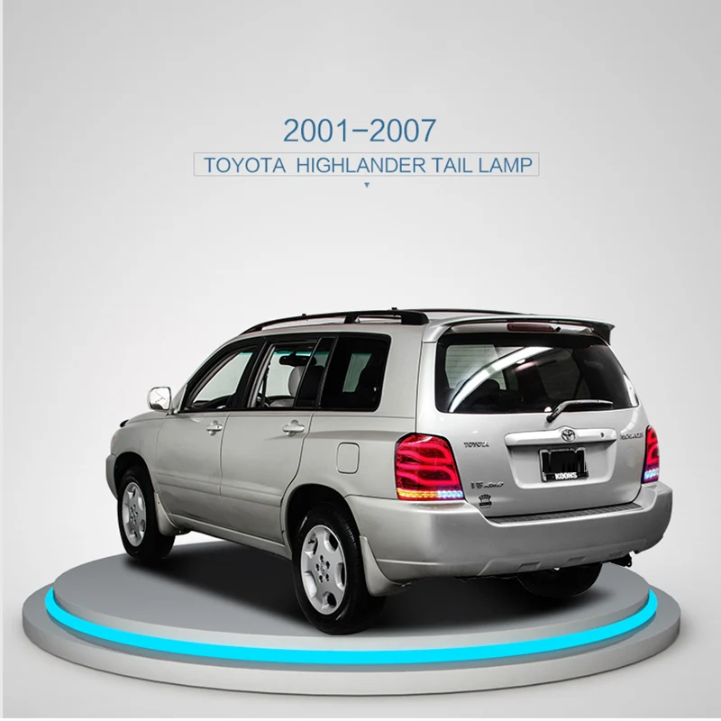 2001-2007 для Toyota Highlander автомобильный светильник s светодиодный фонарь в сборе