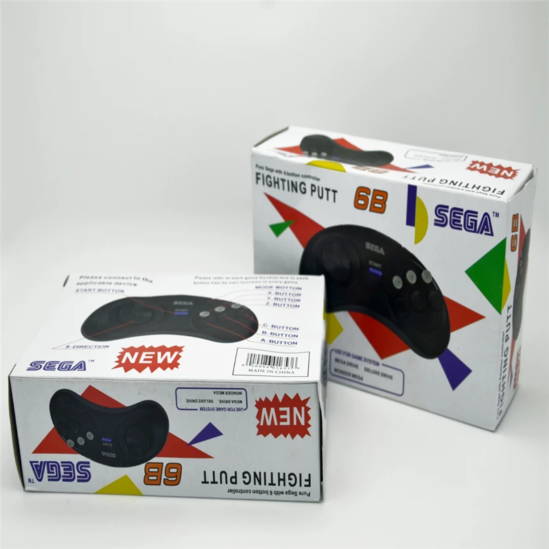 2x6 Кнопка игровой контроллер для Sega Genesis Black|games car control|game show controlsgame controller usb adapter |