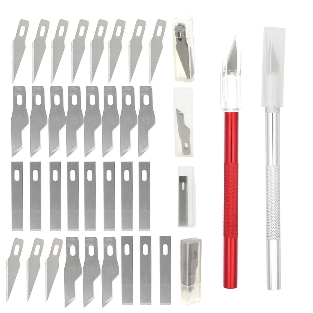 DIY Engraving Craft Sculpture Carving Blades Non-Slip Aluminium Handle Metal Scalpel Phone PCB Wood Paper Cutting Knife
DIY Engraving Craft Sculpture Carving Blades Non-Slip Aluminium Handle Metal Scalpel Phone PCB Wood Paper Cutting Knife