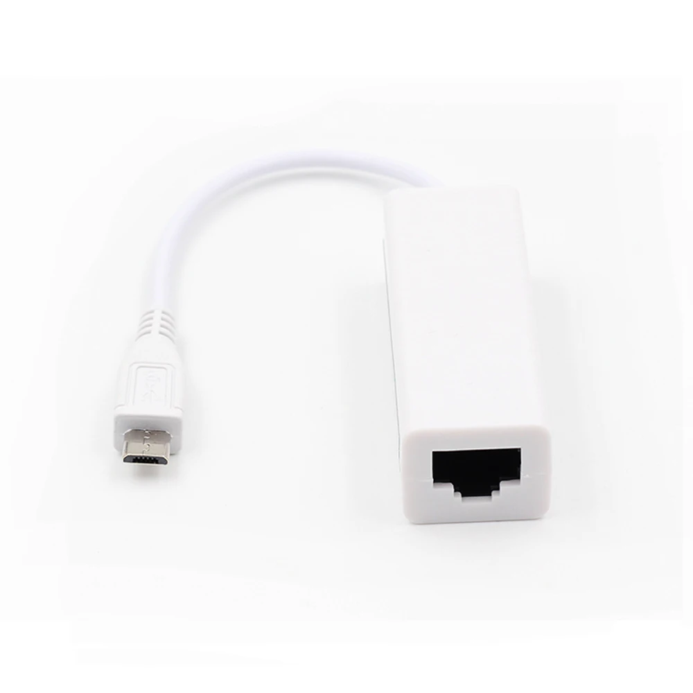 100pcs Micro USB 2.0 Male To RJ45 Female Ethernet LAN Network Card Adapter For Windows Android PC Laptop Tablet RD9700 IC | Электроника