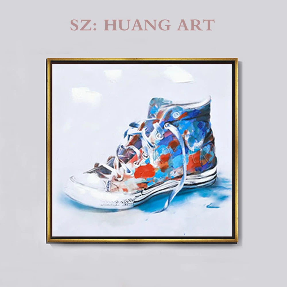 Skilled painter hand-painted high quality canvas shoes oil painting in canvas decoration home club still life shoes
Skilled painter hand-painted high quality canvas shoes oil painting in canvas decoration home club still life shoes