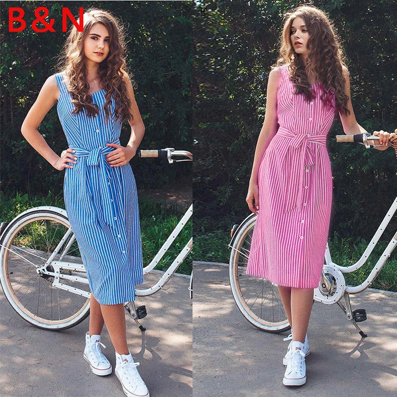 Striped Bow Bandage preppy style Wide Shoulder straps Summer Women Party Dresses Single-Breasted Midi Elegant Shirt Dress
Striped Bow Bandage preppy style Wide Shoulder straps Summer Women Party Dresses Single-Breasted Midi Elegant Shirt Dress