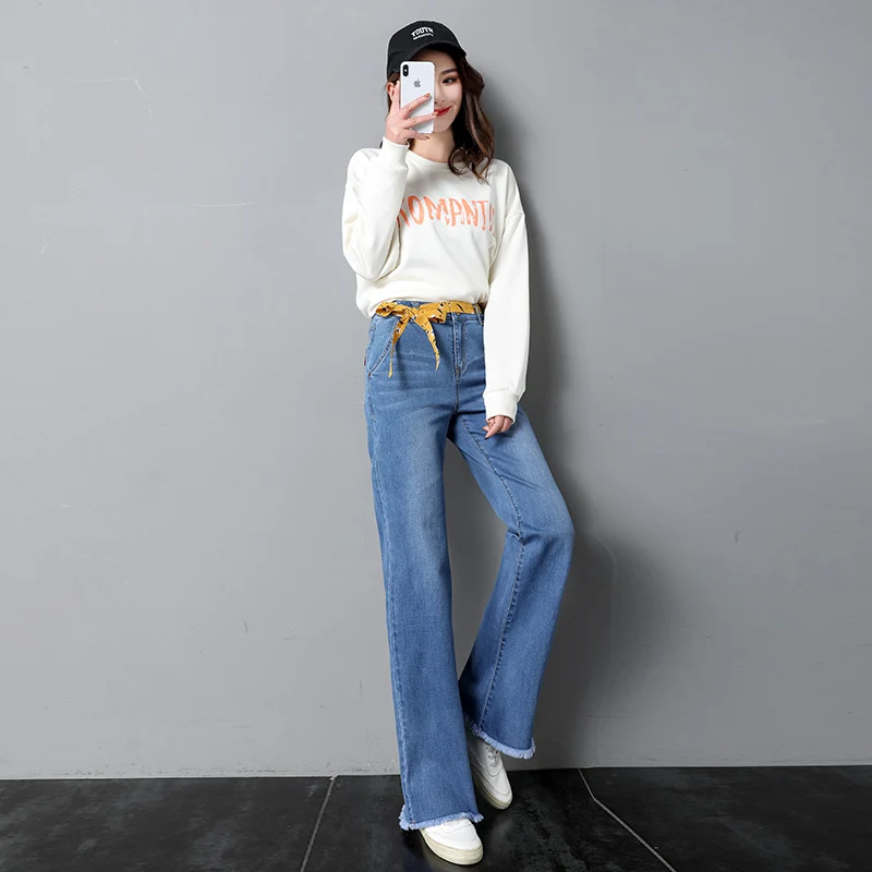 Spring Summer Wide leg jeans woman with high waist denim jeans for lady jeans best with tasselbest
Spring Summer Wide leg jeans woman with high waist denim jeans for lady jeans best with tasselbest