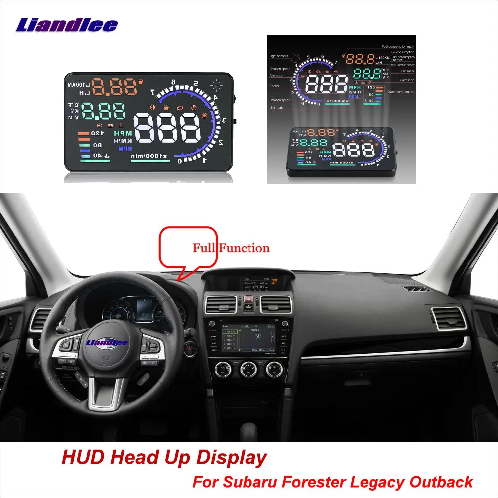 Автомобильный проекционный дисплей Liandlee HUD для Subaru Forester Impreza Legacy Outback XV, безопасный экран для вождения
Автомобильный проекционный дисплей Liandlee HUD для Subaru Forester Impreza Legacy Outback XV, безопасный экран для вождения