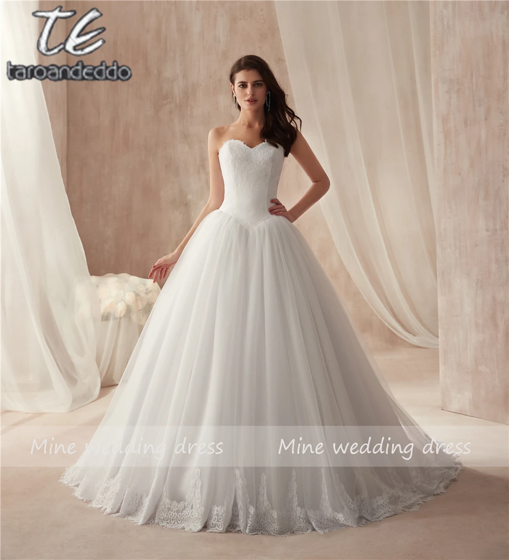Simple Style Ball Gowns Wedding Dress Puff with Delicate France Lace Vestido De Noiva Sereia
Simple Style Ball Gowns Wedding Dress Puff with Delicate France Lace Vestido De Noiva Sereia