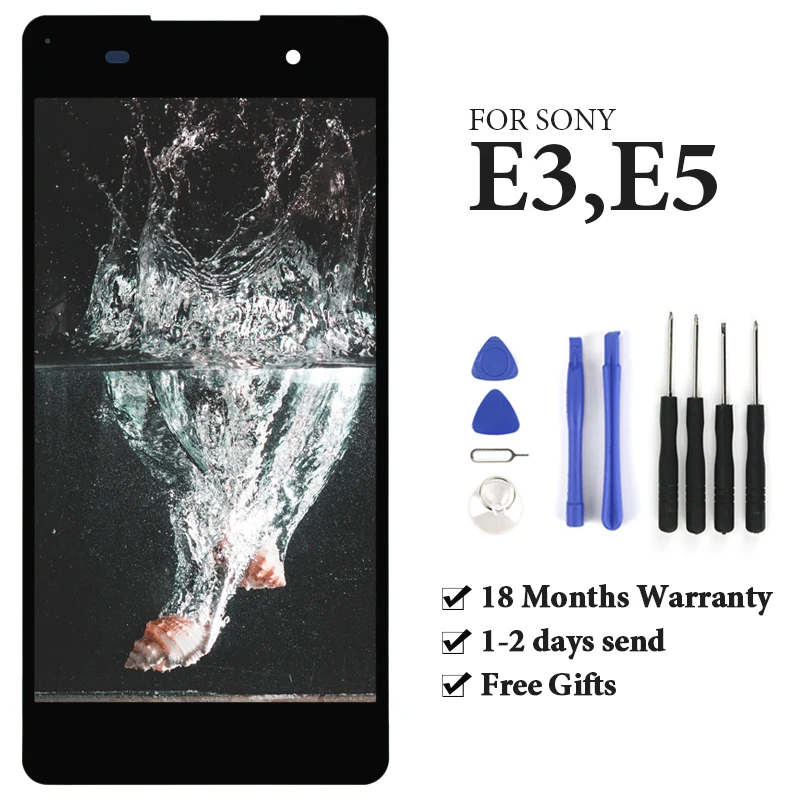 Для Sony Xperia E5 f3311 f3313 ЖК кодирующий преобразователь сенсорного экрана в сборе для E3