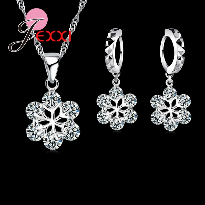 Fashion Crystal Jewelry Set CZ Flower Crystal Pendant Necklace+Drop Earrings+Silver Chains Fast Shipping
Fashion Crystal Jewelry Set CZ Flower Crystal Pendant Necklace+Drop Earrings+Silver Chains Fast Shipping
