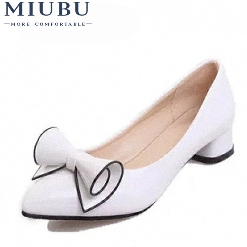 MIUBU Spring Womens Low Heel Leather Pointed Toe Shoes Woman High Red Bow Slip On Dress Shoes Zapatos Mujer Ladies Boat Shoes
MIUBU Spring Womens Low Heel Leather Pointed Toe Shoes Woman High Red Bow Slip On Dress Shoes Zapatos Mujer Ladies Boat Shoes