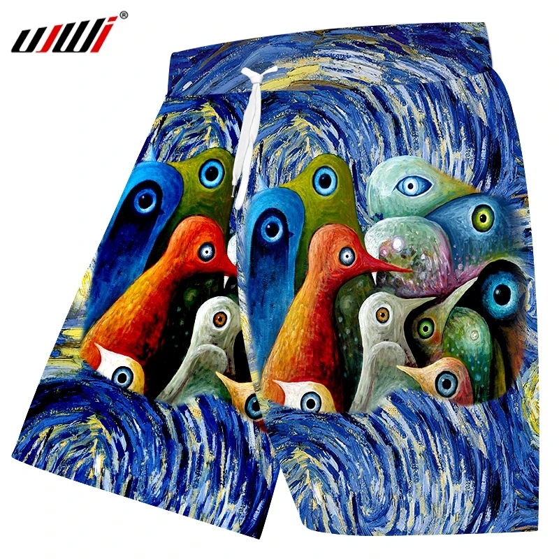 UJWI Hot Sale Men's Casual Summer Shorts Cool Print Starry sky bird 3D Beach Shorts Male Hiphop Waist Trousers With Drawstring
UJWI Hot Sale Men's Casual Summer Shorts Cool Print Starry sky bird 3D Beach Shorts Male Hiphop Waist Trousers With Drawstring