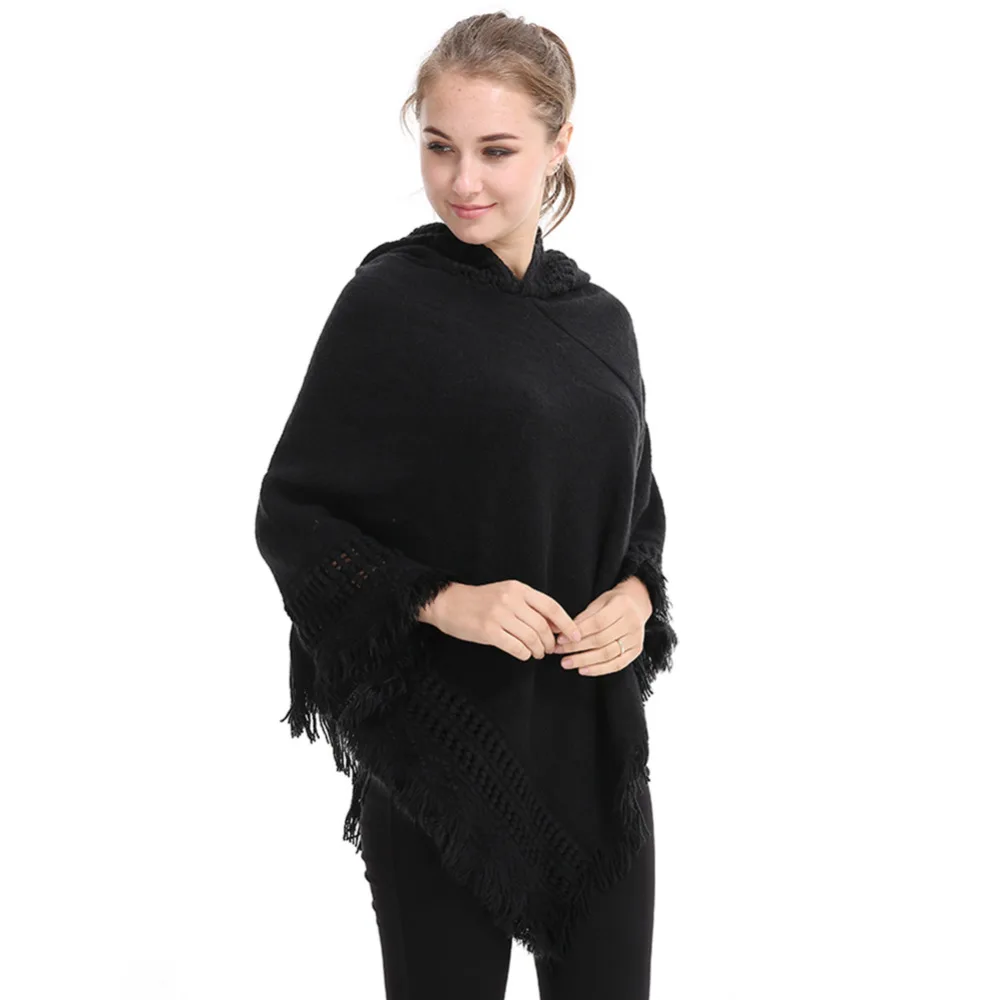 2017 Hoodies Scarf Bandana Women Autumn/Winter Casual Loose Knitted Hooded Hijab Solid Hollow Tassel Poncho Shawls Scraves Wraps
2017 Hoodies Scarf Bandana Women Autumn/Winter Casual Loose Knitted Hooded Hijab Solid Hollow Tassel Poncho Shawls Scraves Wraps