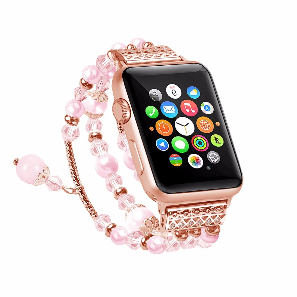 Ремешок для Apple Watch Series 1 2 3 38 мм 42 Женский сменный Браслет из нержавеющей стали с