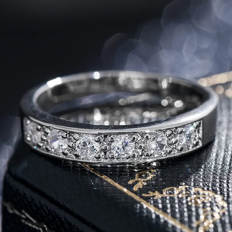 Huitan Simple Ring Micro Paved Silver Plated Meaningful Present For Best Friend Birthday Gift Ring Band Top Hot Women Jewelry
Huitan Simple Ring Micro Paved Silver Plated Meaningful Present For Best Friend Birthday Gift Ring Band Top Hot Women Jewelry